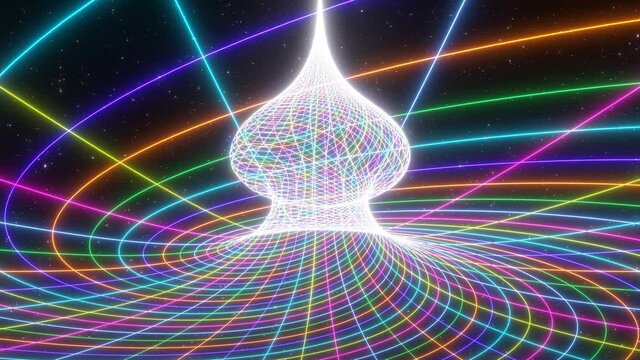 The Beautiful Logarithmic Curves of the X^X Spindle Complex Formula - 4K Seamless VJ Loop Motion Background Animation