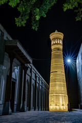 The Kalan minaret in Bukhara, Uzbekistan