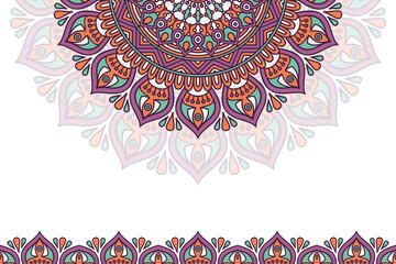 Colorful background with mandala template