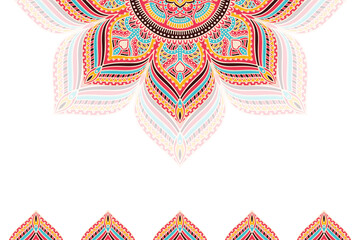 Colorful background with mandala template