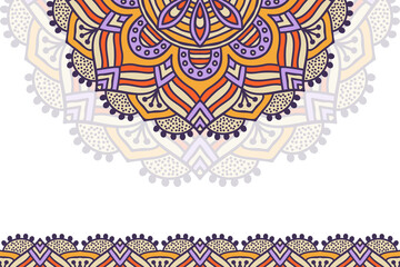 Colorful background with mandala template