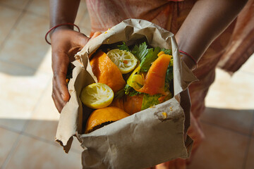 Collecting kitchen waste for composting	