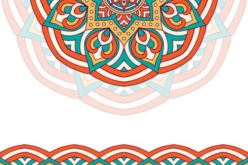 Colorful background with mandala template