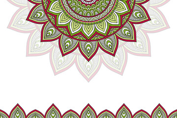 Colorful background with mandala template