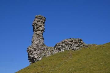 the remains of a welsh castle