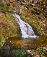 All Saints Waterfalls, also Büttensteiner waterfalls near the village Oppenau, Northern Black Forest. Baden-Wuerttemberg, Germany, Europe