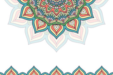 Fototapeta na wymiar Colorful background with mandala template