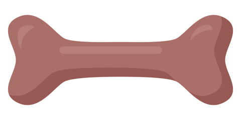 flat style toy bone for domestic dog. Vector illustration