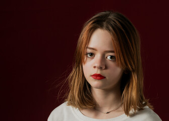 Portrait image of a young girl