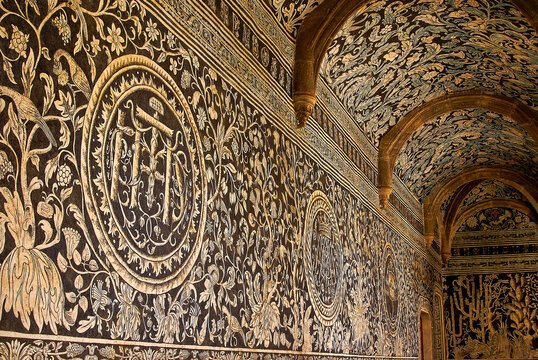 Frescos en el claustro del convento Agustino(s.XVI).Malinalco. Estado de Morelos .M&eacute;xico.