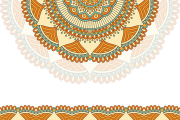Colorful background with mandala template