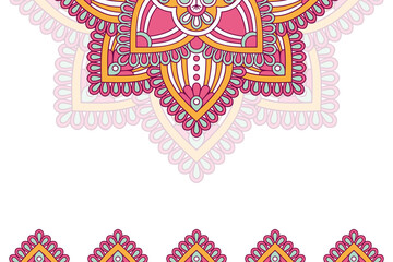 Colorful background with mandala template