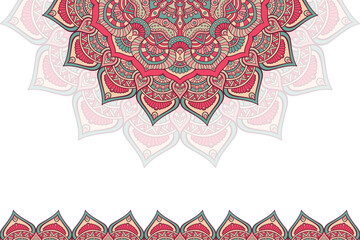 Colorful background with mandala template