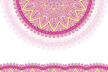Colorful background with mandala template