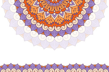 Colorful background with mandala template