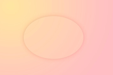 Vignette, blank for the photo. Round window, empty background for images. Peach gradient, background for children's albums.