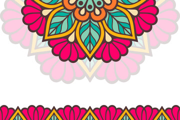 Colorful background with mandala template