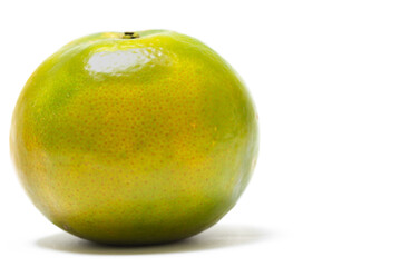 Close-up ,The Orange fruit  on white backdrop.The fruit have many vitamin C.