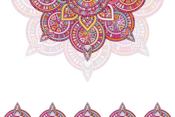 Colorful background with mandala template