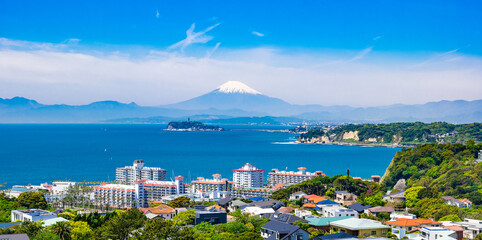 富士山と湘南海岸　ワイド