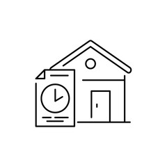 Mortgage rental olor line icon. Pictogram for web page, mobile app, promo.