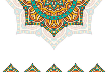 Colorful background with mandala template