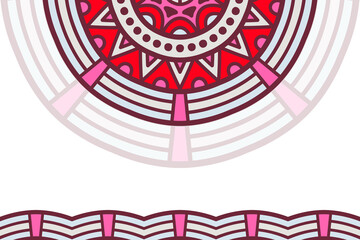 Colorful background with mandala template