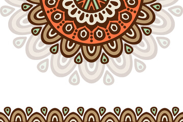 Colorful background with mandala template