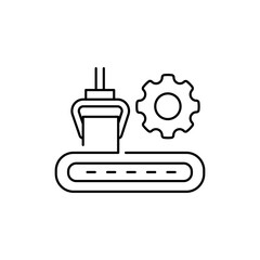 Plate rolling machine olor line icon. Pictogram for web page, mobile app, promo.