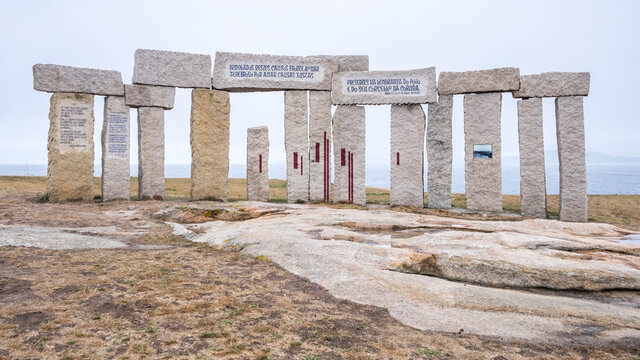 La Coruna, Galicia, Spain - September 21, 2018: Monument for the victims of Franquism at Campo de las Ratas ("the rats field") by Isaac Dias Pardo