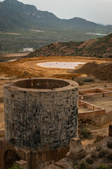 Ruins of the abandoned Mines of Mazarrón. Murcia region. Spain