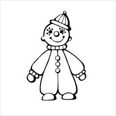 Vector image of a children's toy clown