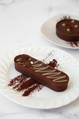 Salted caramel dark chocolate tart, pie