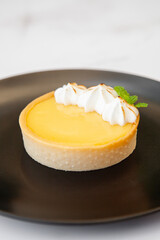 Fresh homemade lemon meringue tart, pie