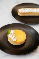 Fresh homemade lemon meringue tart, pie