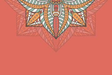 Colorful background with mandala template