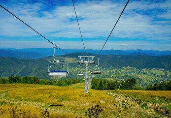 Ski complex on the slope of Mount Krasiya in the village of Vyshka, Transcarpathian region.