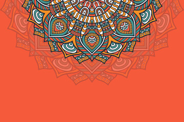 Colorful background with mandala template