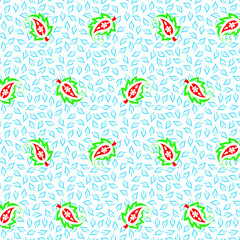 paisley and leaf pattern for fabric print, texture, background, tile use