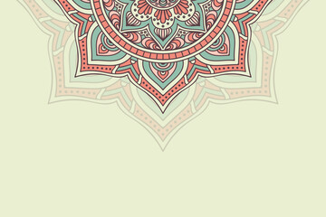 Colorful background with mandala template