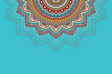 Colorful background with mandala template