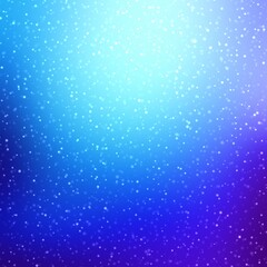 Blue winter background abstract illustration. Light snow and delicate glow on top.