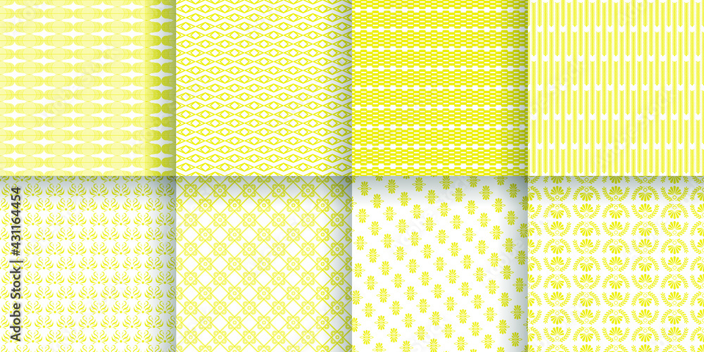 Poster set abstract seamless pattern black line doodle geometric figures background vector