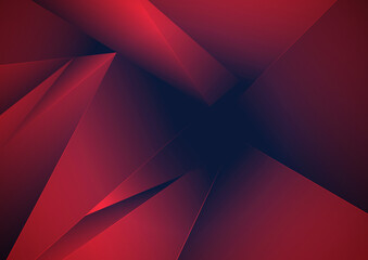 Abstract low polygon red gradient color on triangle background texture.