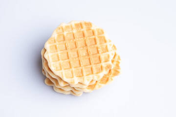 waffles cookies on a white background