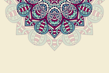 Colorful background with mandala template