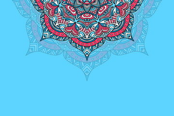 Colorful background with mandala template