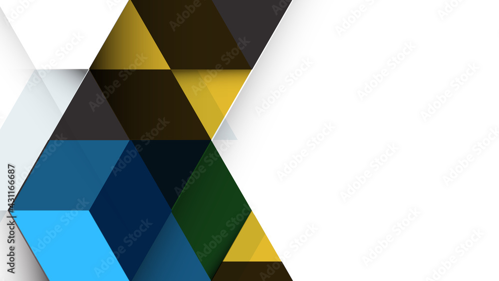 Poster modern diagonal abstract background colorful geometric element and white background. vector illustra