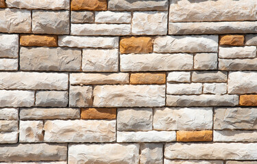 Stone tile brick wall texture surfase cement brown