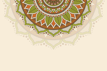 Colorful background with mandala template